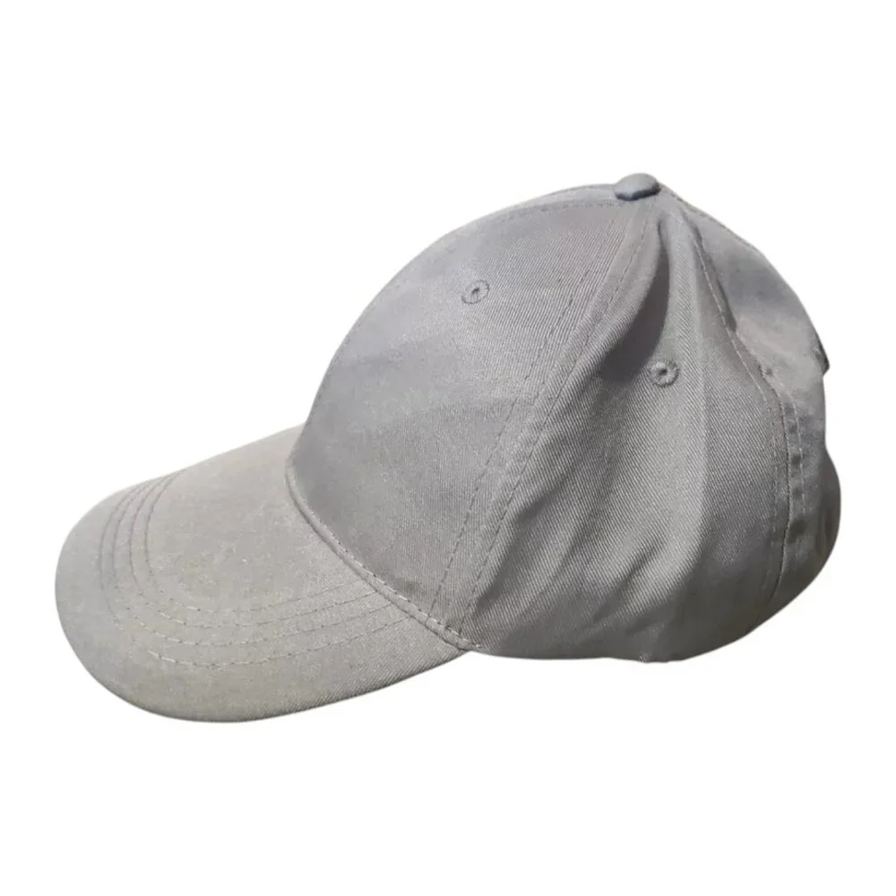 Plain Solid Grey/Gray Baseball Cap Hat